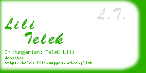 lili telek business card
